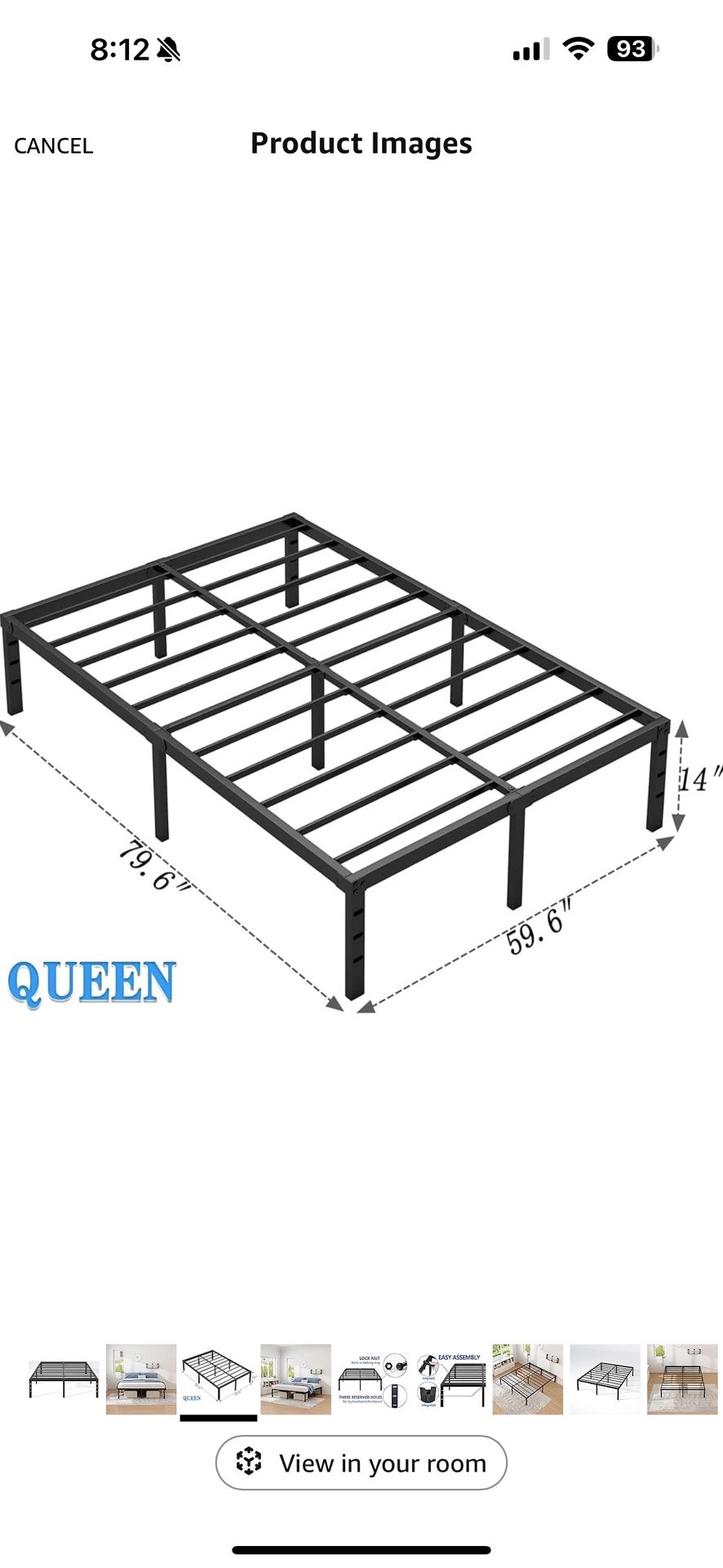 Metal Queen Bed Frame 