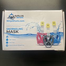 Full Face Snorkeling Mask (Black) - Used/Like New | Ninja Shark