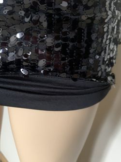 Short Black Sequin Dress Size S Thumbnail