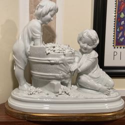 Vintage Meissen "Children With Grapes" Statue