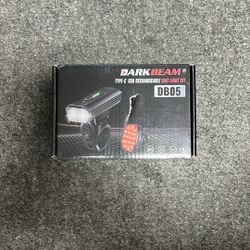 DARKBEAM Bike Lights for Night Riding, USB-C Rechargeable Bicycle Lights Set, Super Bright Bike Headlight and Back Taillight 4+5 Modes, Easy to Instal