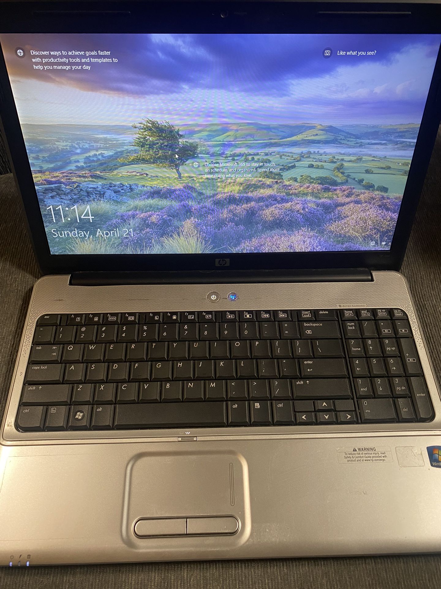 Hp 15.6” Laptop w/Charger