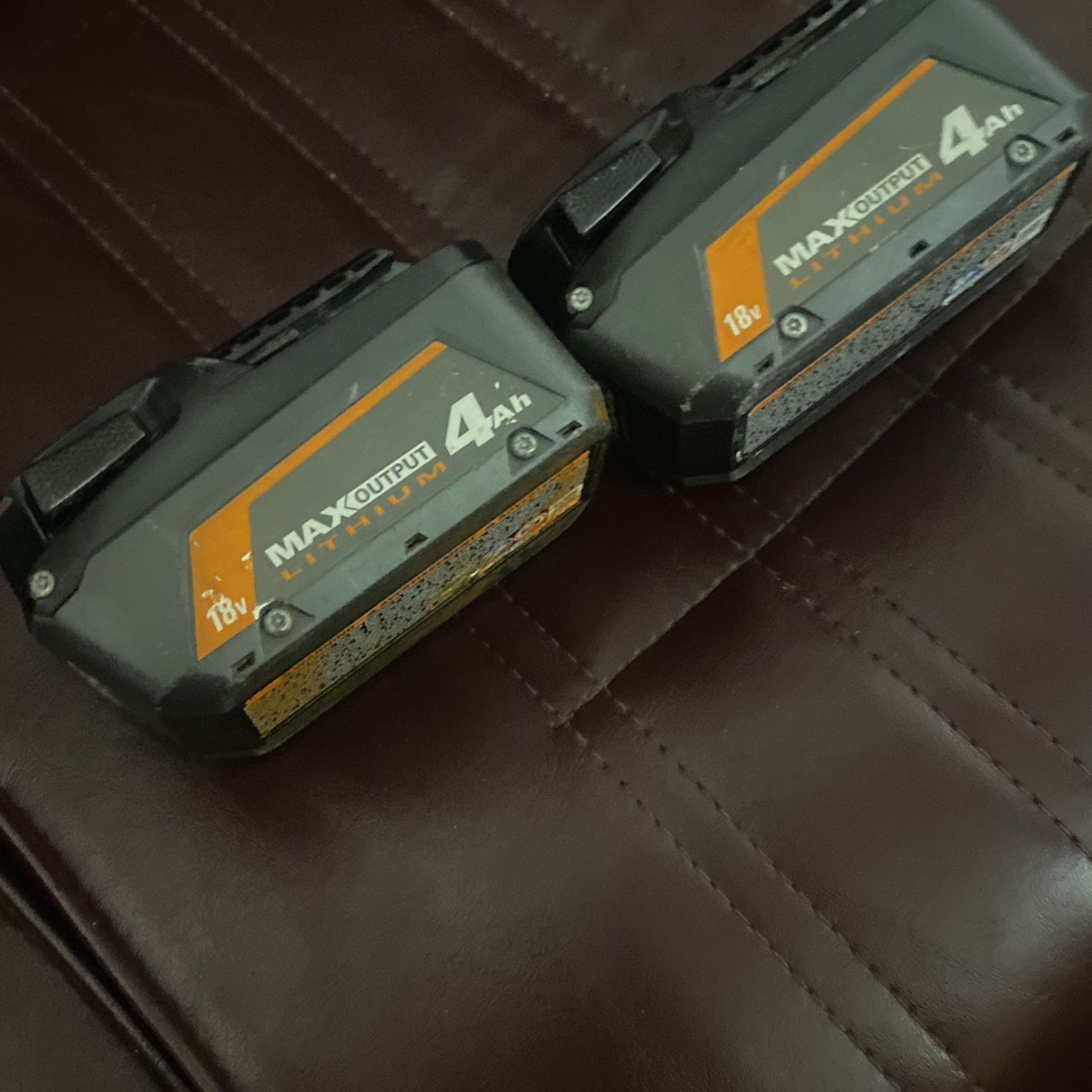 Two Bridget 18 V Batteries, Max Output For Amp