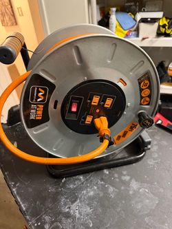 Masterplug 75ft Retractable Extension Cord Reel