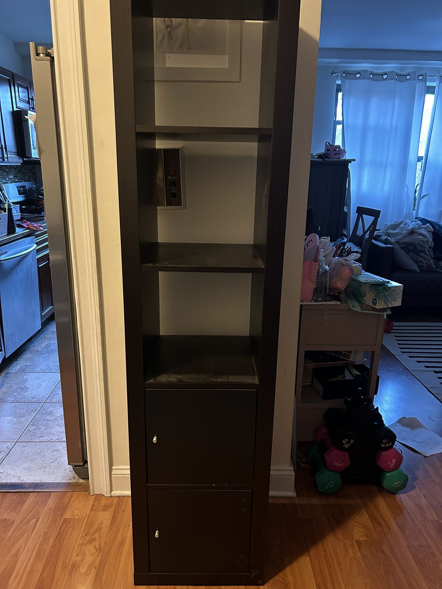 IKEA Shelf With Bottom Cabinet Doors 