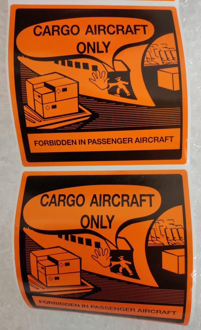 Cargo Aircraft Only Stickers