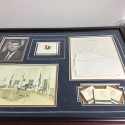 John F Kennedy White House Original Framed Pictures 
