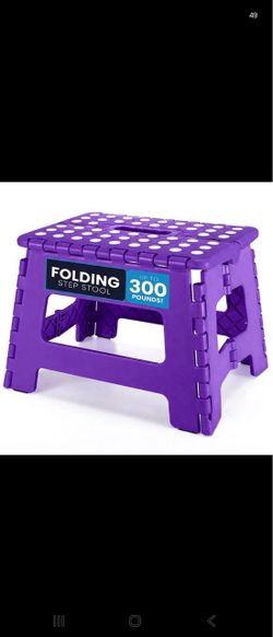 NEW Purple Folding Step Stool – Non-Slip, Portable & Foldable