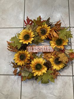Fall Wreath - BLESSED 