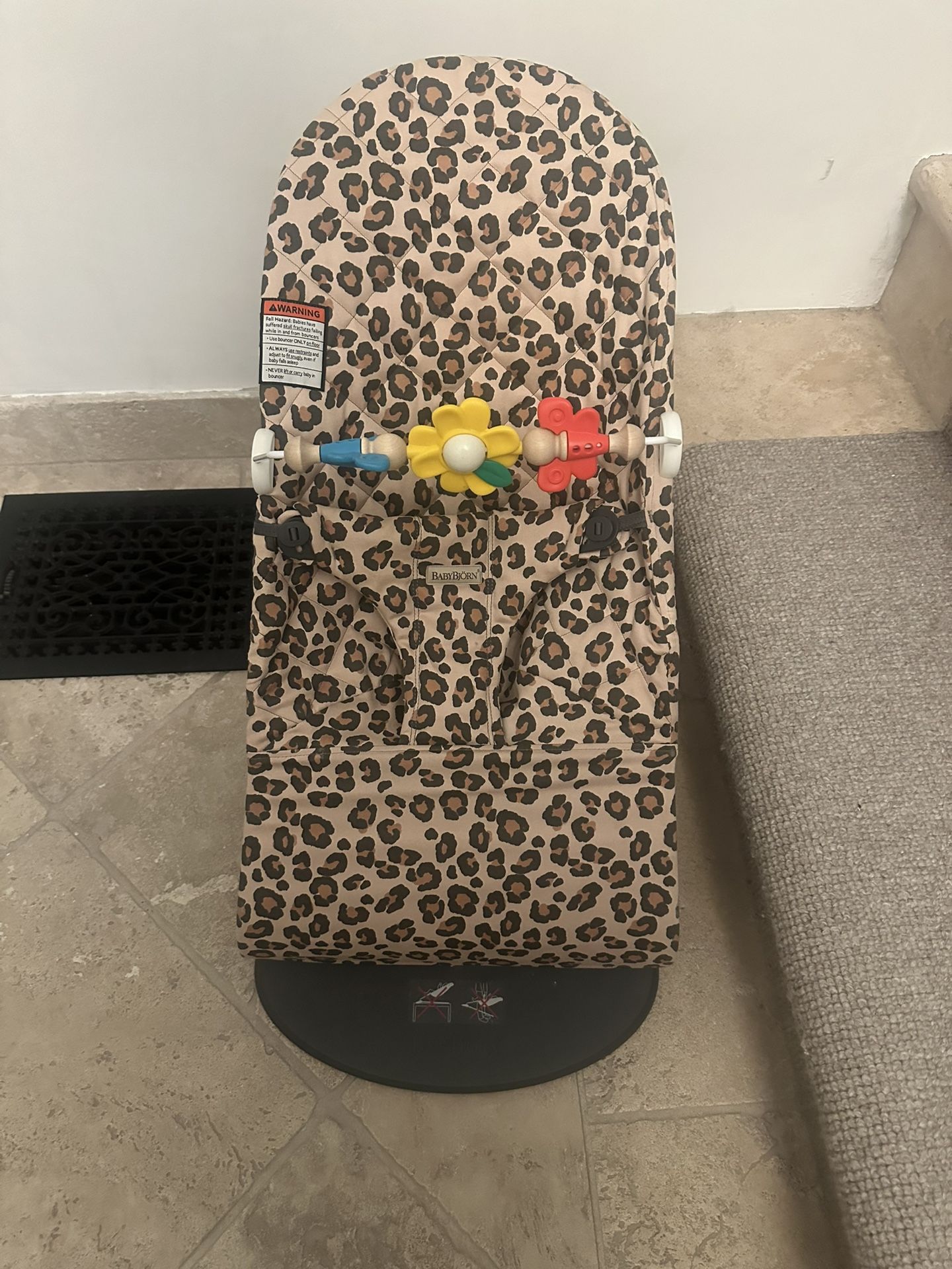 Leopard Baby Bjorn Bouncer With Toy