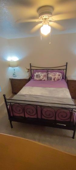 Black Metal Full/Queen Bed Frame