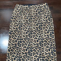 MICHAEL KORS LEOPARD PRINT PENCIL SKIRT