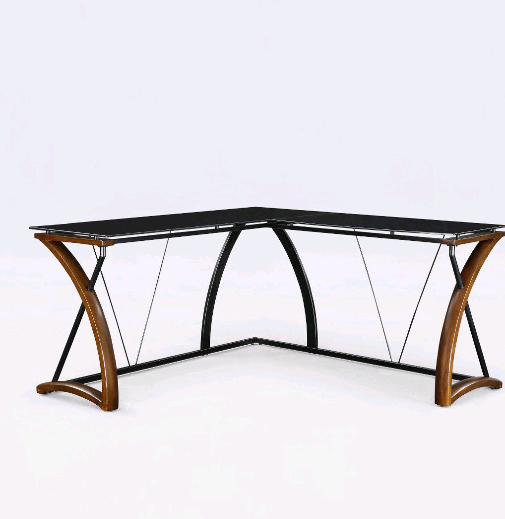 Glass desk office desk L shaped