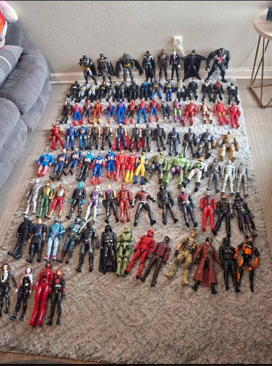 🔥 Huge Lot of Marvel & DC 12" Action Figures – Batman, Avengers, Justice League
