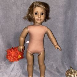 American Girl Marisol Luna with haircut and drawing on her face