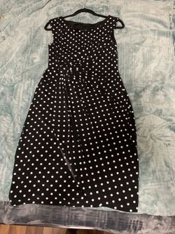 Black polkadot dress