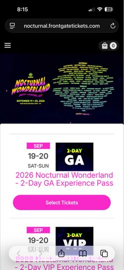 Saturday ticket