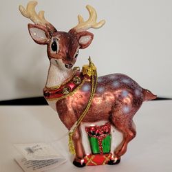 TJ’s Christmas Glass Reindeer Ornament – Mitchell Import Co
