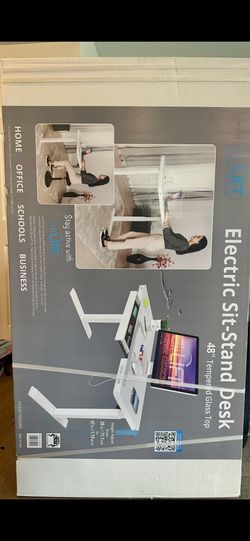 NEW AirLIFT 48” Electric Standing Desk w/ Tempered Glass Top - Sealed