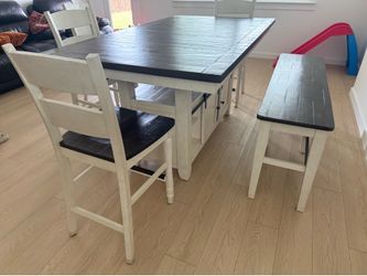 Country Lane Antique White 5-Pc Counter Height Dining Set