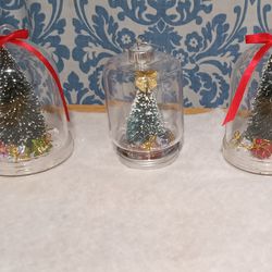 Globe Ornaments With Mini Trees