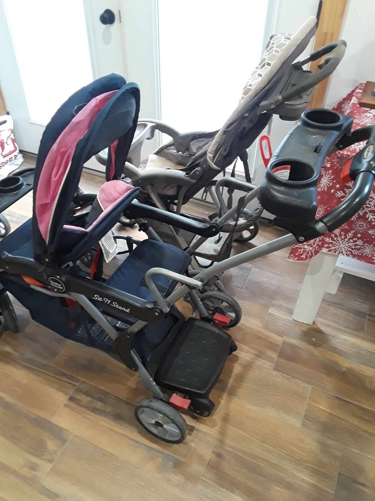 3 strollers