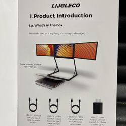 LIJGLECO 15.6" Laptop Triple Screen Extender Pro Max 