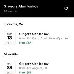 Gregory Alan Isakov with the LA Phil Sat, Mar 29, 2025 at 8:00pm
