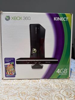 Microsoft Xbox 360 S Slim 320GB Kinect Bundle 3 Games Box Tested No Controller