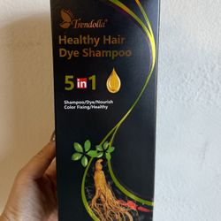 5-in-1 Ginseng Hair Dye Shampoo, Chestnut Brown, New