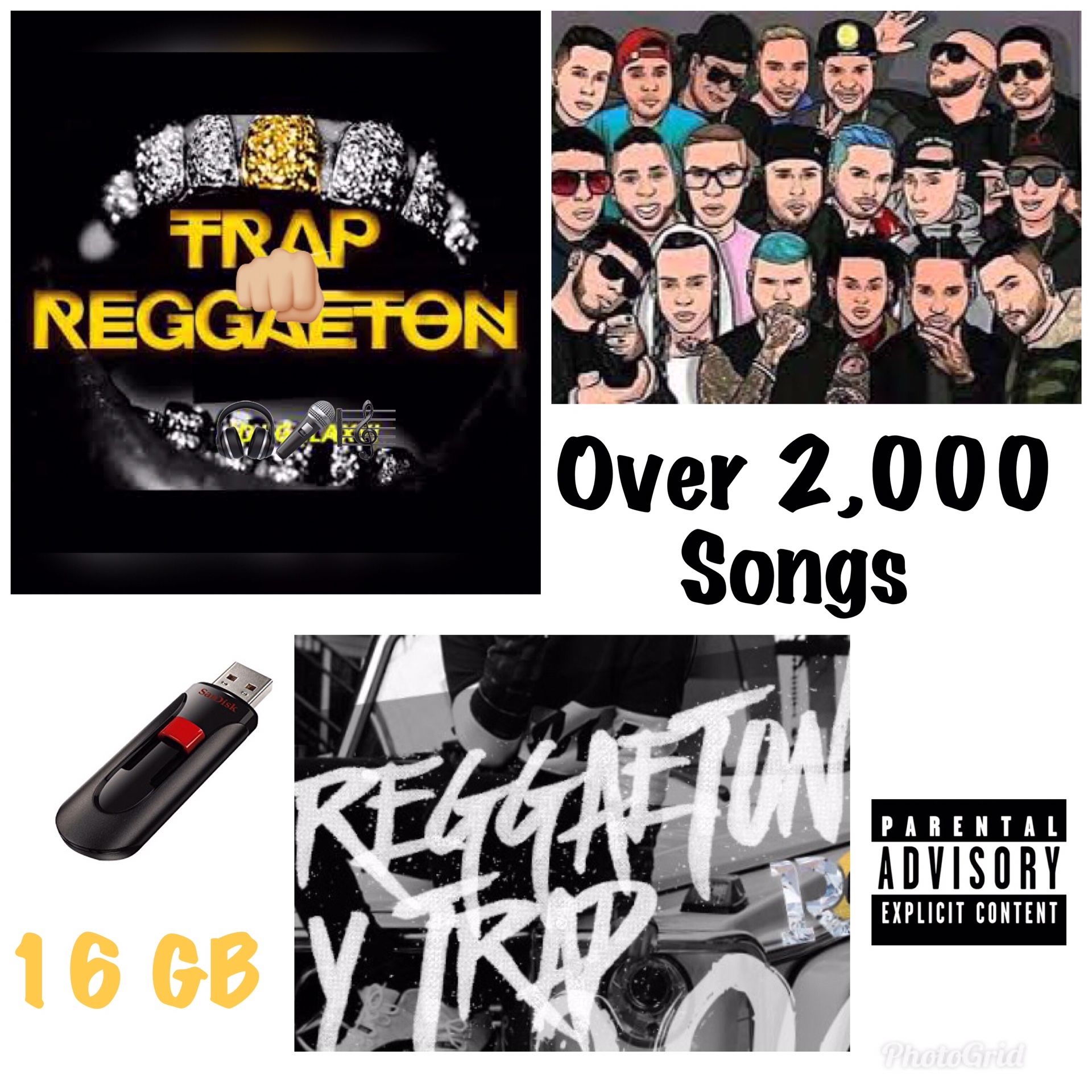 Reggaeton USB 16 GB flash drive 2,400 Songs( Shipping Available )