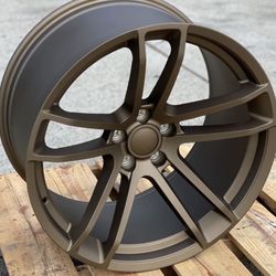 20x11 New Flow Formed Matt Bronze Lite Weight 22 Offset Srt Style Rims Set 5x115