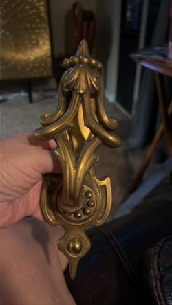 Vintage solid brass door knocker