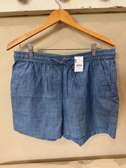 J.Crew Blue Chambray Drawstring Shorts