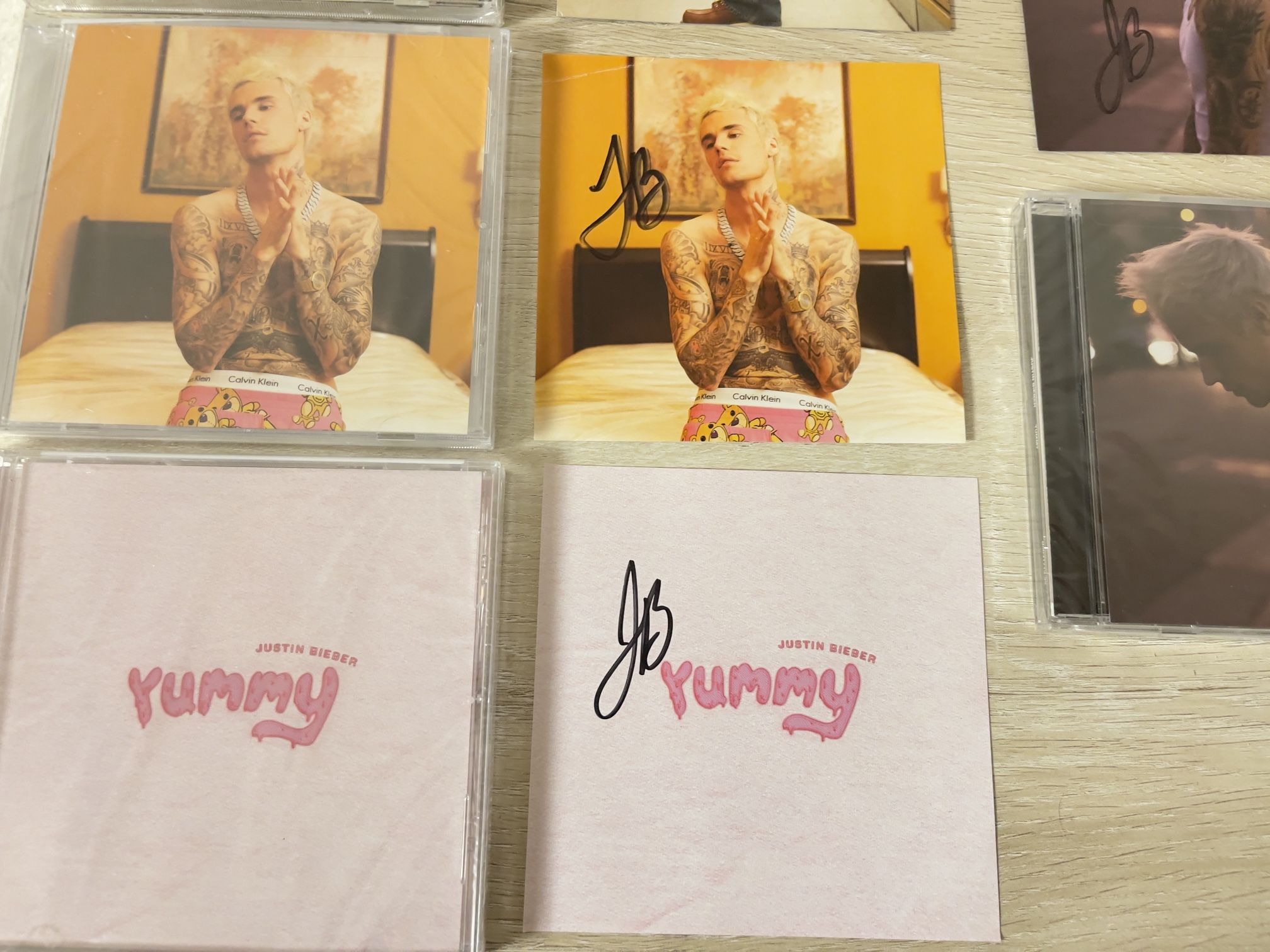 Limited Edition Justin Bieber Signed Yummy Album Cover New Sealed