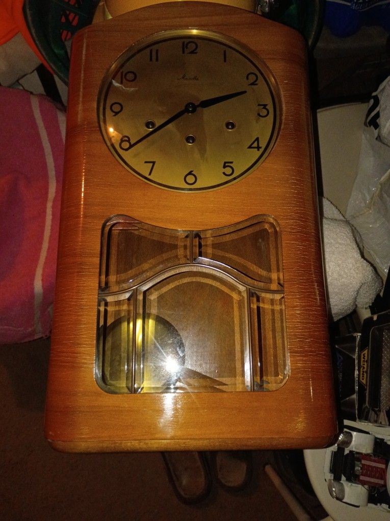 It's a Mauthe Pendum Wall Clock Made In France It's In Good Condition Everything's Here