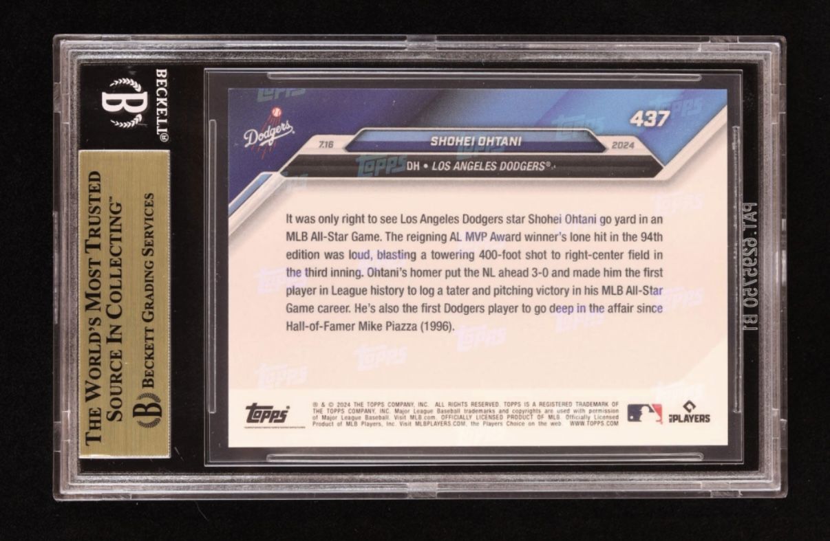 2024 TOPPS NOW #437 SHOHEI OHTANI/BGS 10 !!