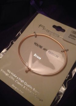 Brass rose gold bracelet"you're my person"
