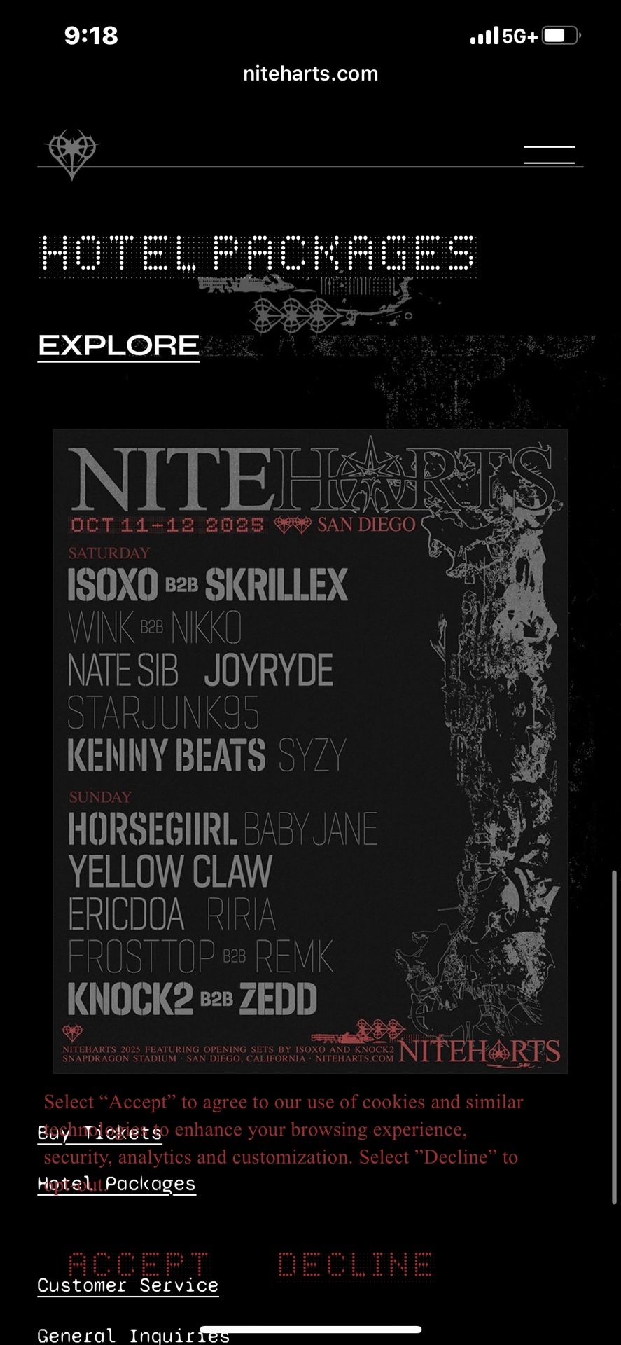  Sunday VIP Niteharts