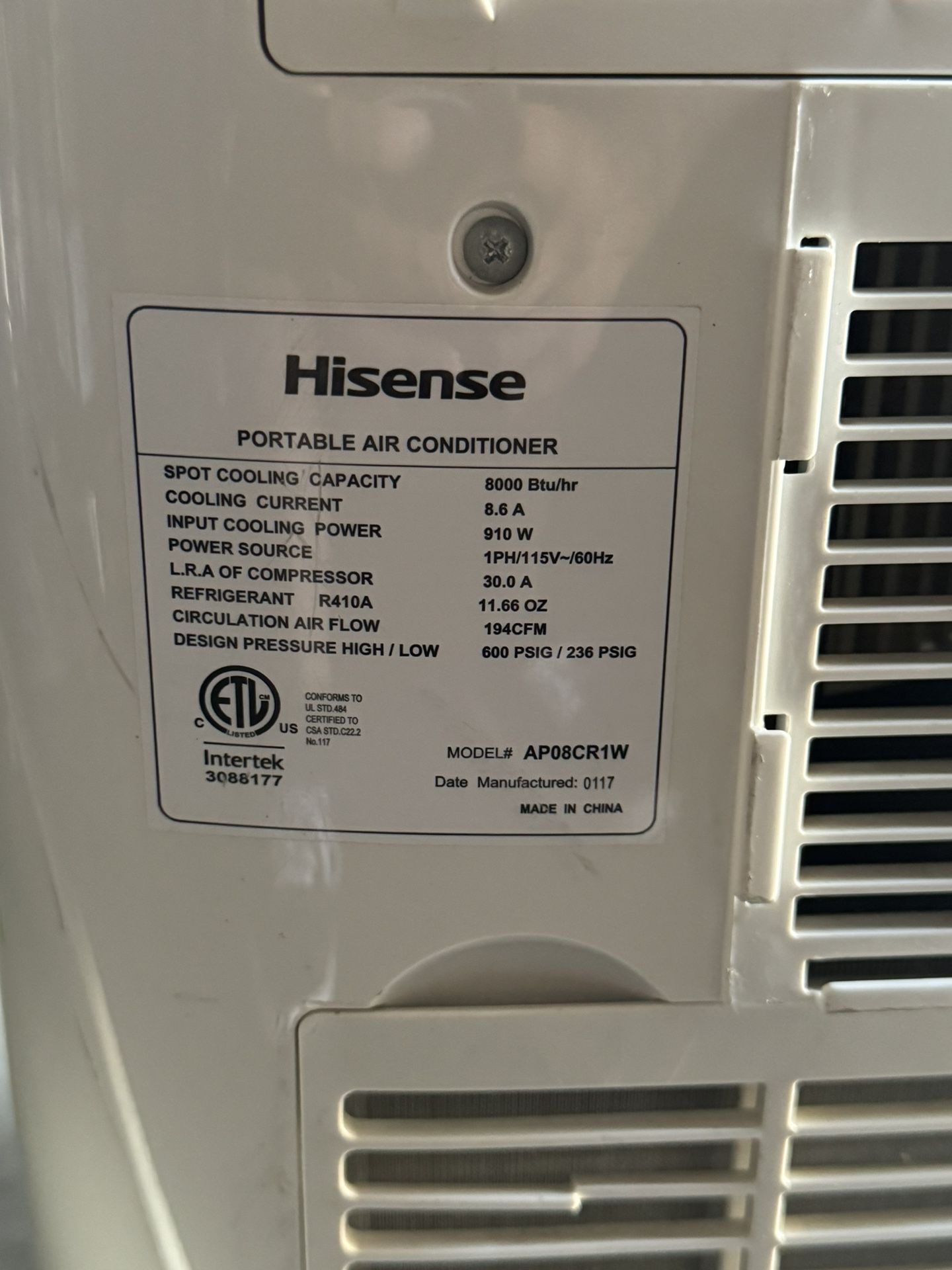 Hisense Portable Ac Unit