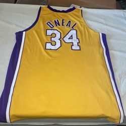 Authentic Shaquille O’neal LA Lakers Nike JERSEY Mens 56 Sewn Vintage NBA Yellow