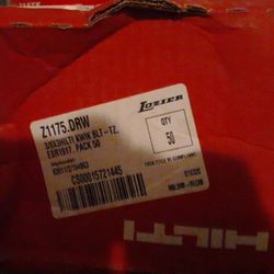 6 Box's Of Hilti 3/8×3 KWIK BLT TZ QTY 50