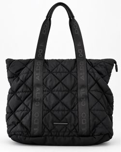 Aldo Black Quilted Tote Bag
