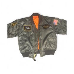 Boys Military Bomber Jacket Size 10 L