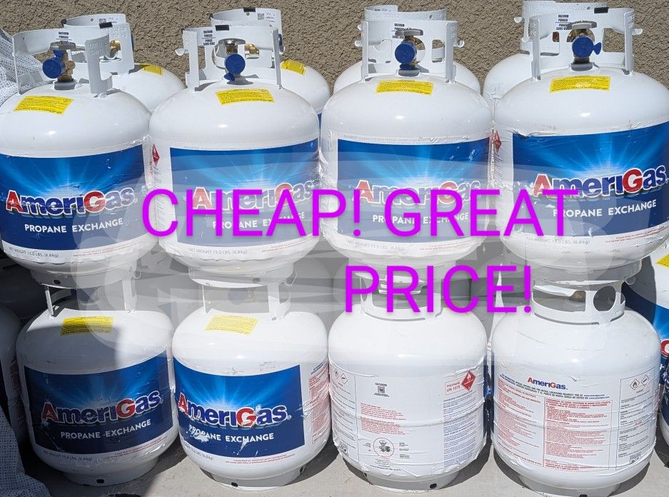 $25 FULL PROPANE TANKS. 5 GALLON