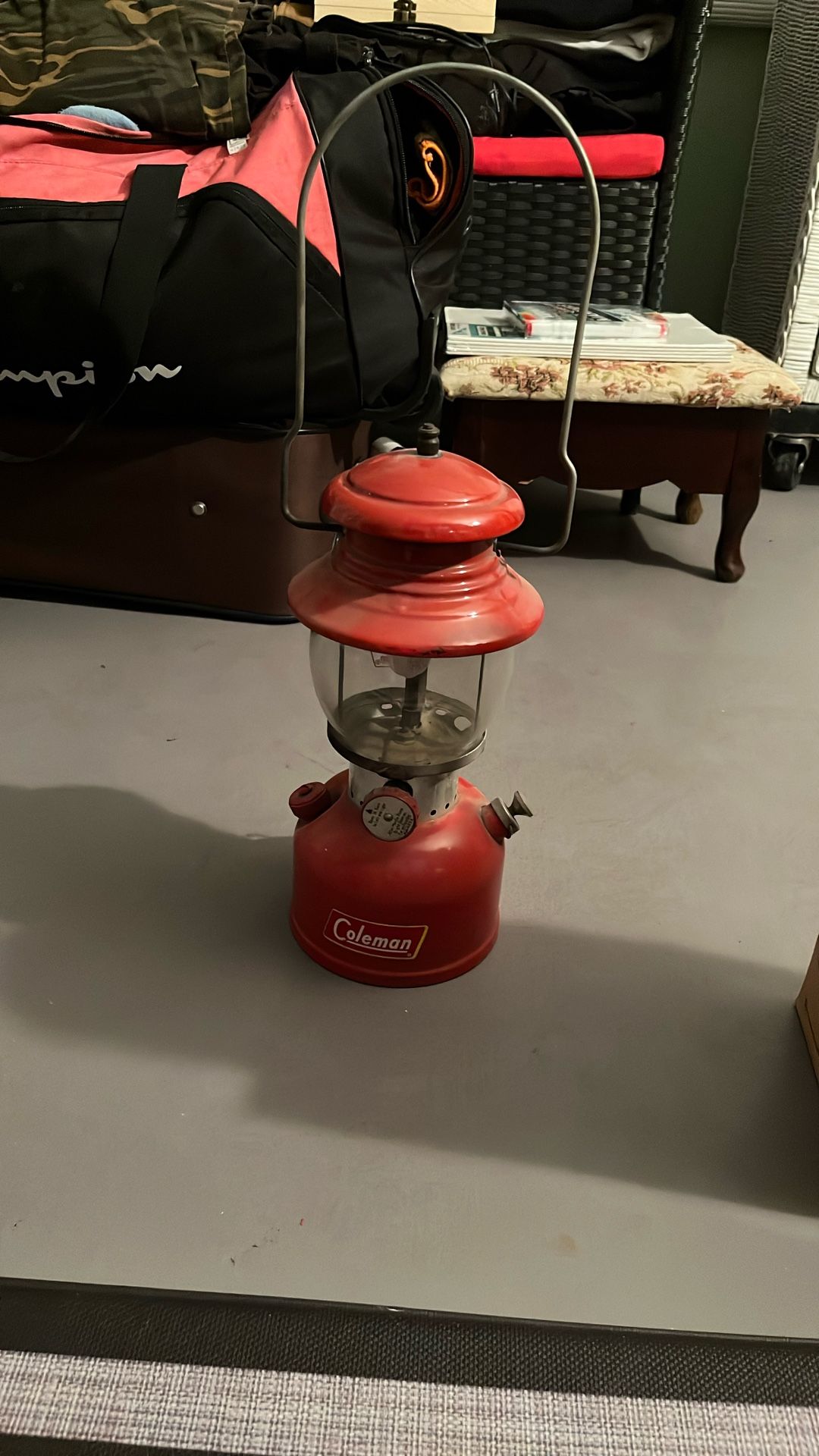 Vintage Coleman Lantern. Red.
