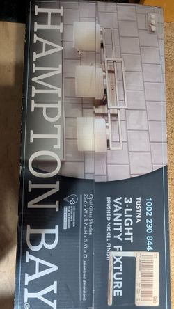 NEW IN BOX Hampton Bay Tustna 3-Light Vanity Fixture