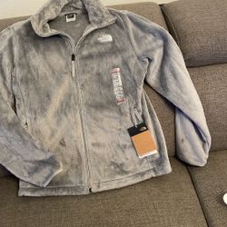 New $100 North Face Women’s Gray Fleece Jacket Large