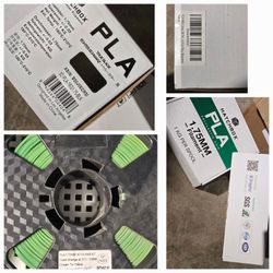 3D printer Filament (Green, Grey, True Black) 1.75