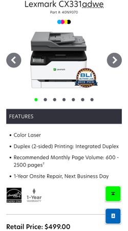 Lexmark CX331adwe printer
